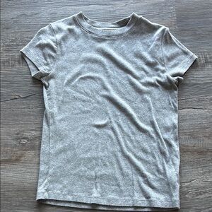 Ribbed Gray T-Shirt